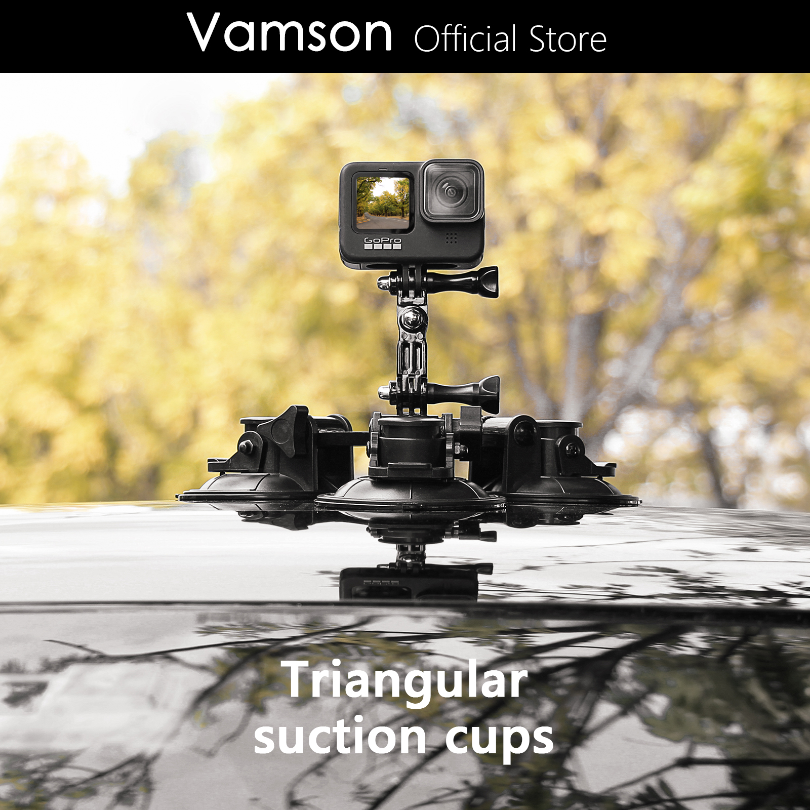 Drone Camera Action - Vamson 9CM Removable Tri Angle Suction