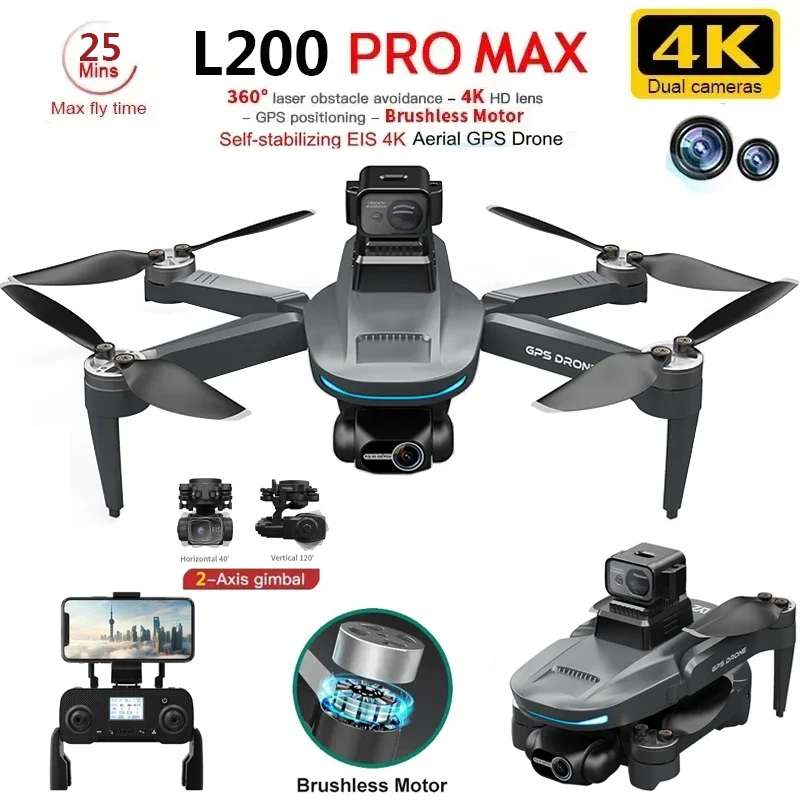 L200 PRO MAX Drone 4K 2-Axis P - Drone Camera Night Vision reseña y precio