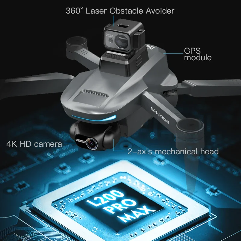 L200 PRO MAX Drone 4K 2-Axis P - Drone Camera Night Vision reseña y precio