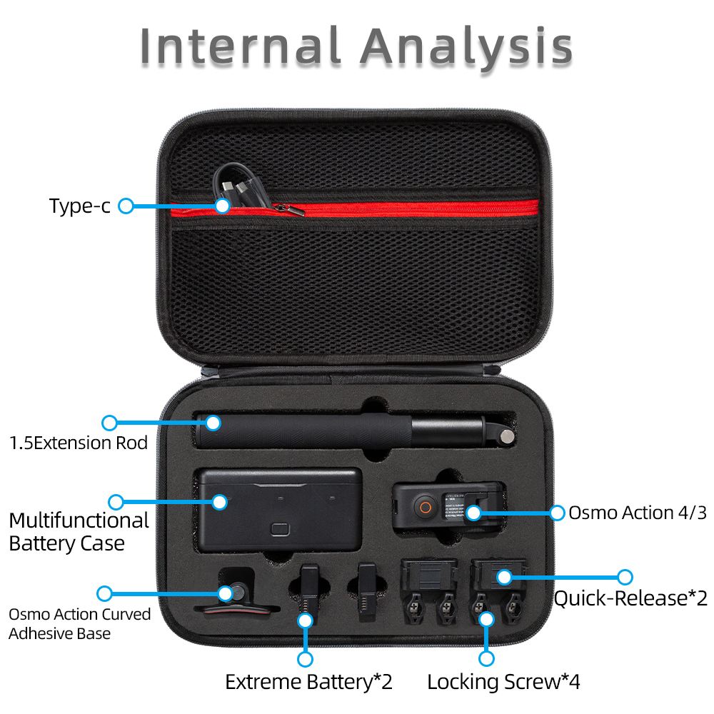 For DJI Osmo Action 4 Storage  - Drone Camera Action reseña y precio