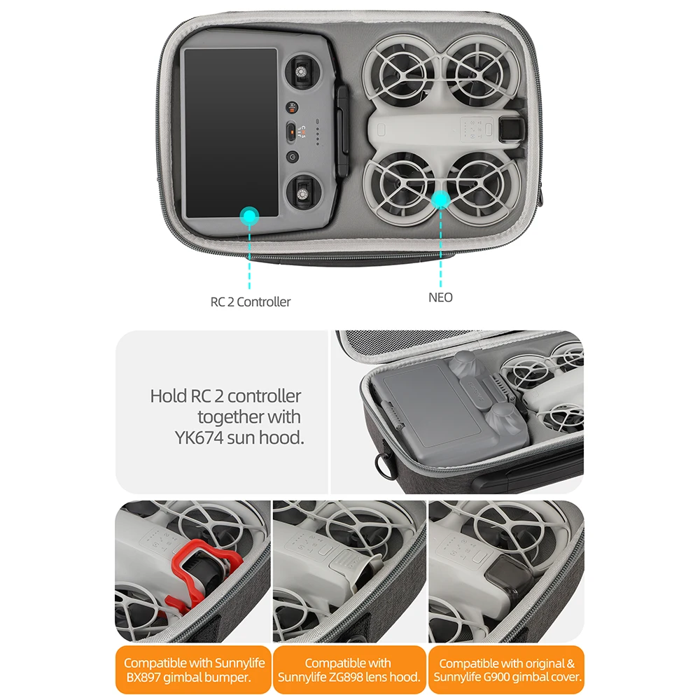 For DJI NEO RC 2 Remote Contro - Drone Camera Case reseña y precio