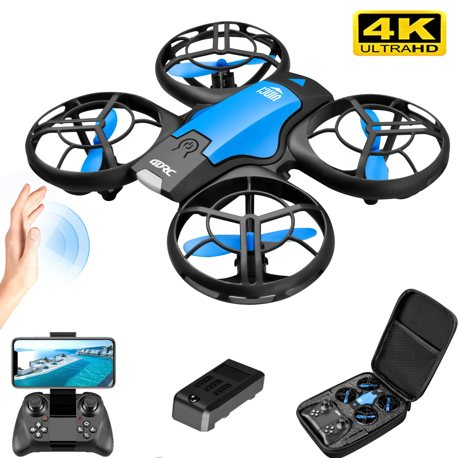 V8 New Mini Drone 4k professio - Drone Camera Wide Angle reseña y precio