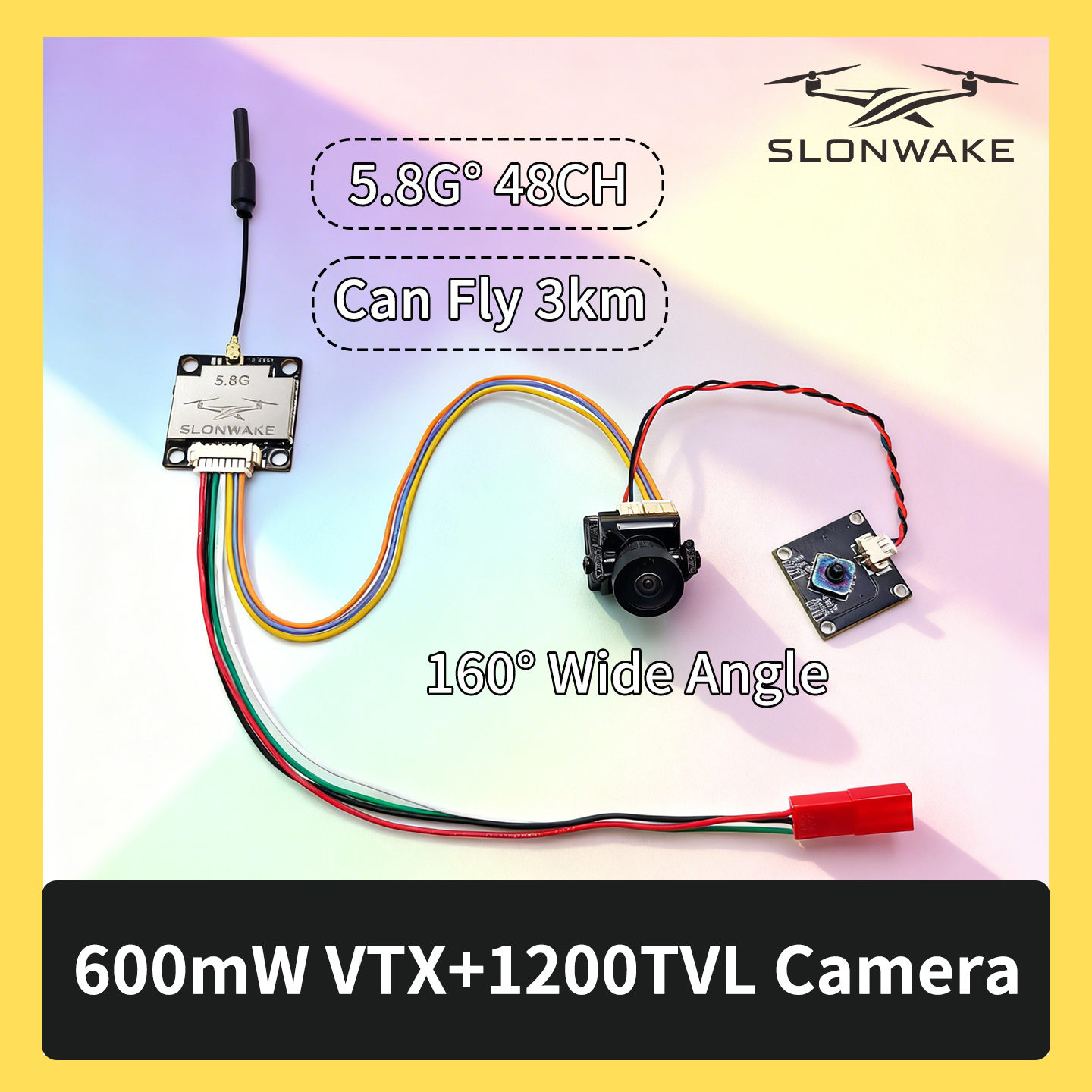 SLONWAKE 5.8G 600mW 7-24V FPV  - Drone Camera Wide Angle reseña y precio