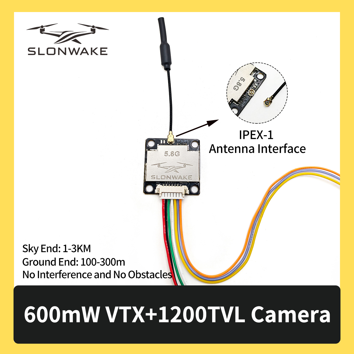 SLONWAKE 5.8G 600mW 7-24V FPV  - Drone Camera Wide Angle reseña y precio