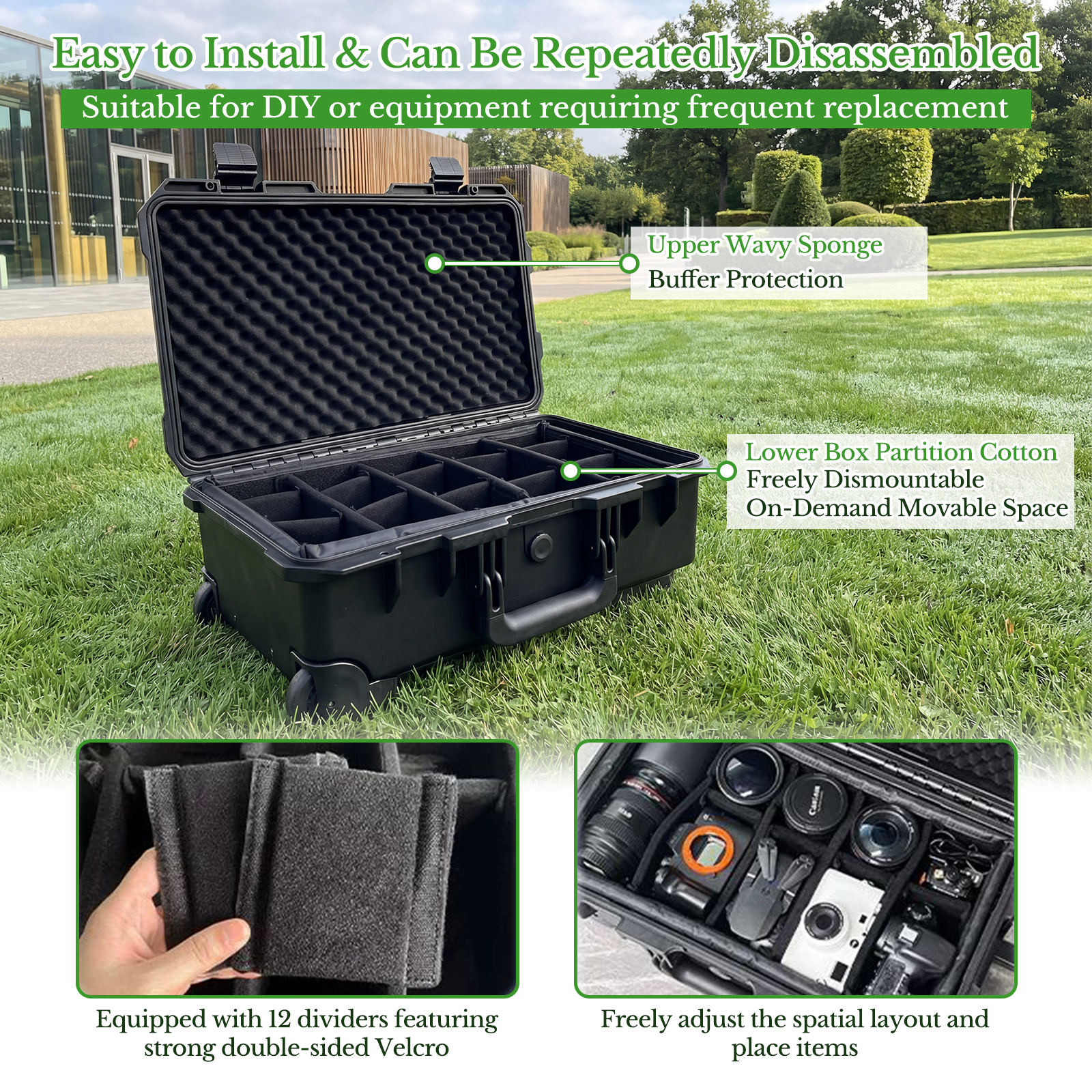 Professional Large Hard Rollin - Drone Camera Waterproof reseña y precio