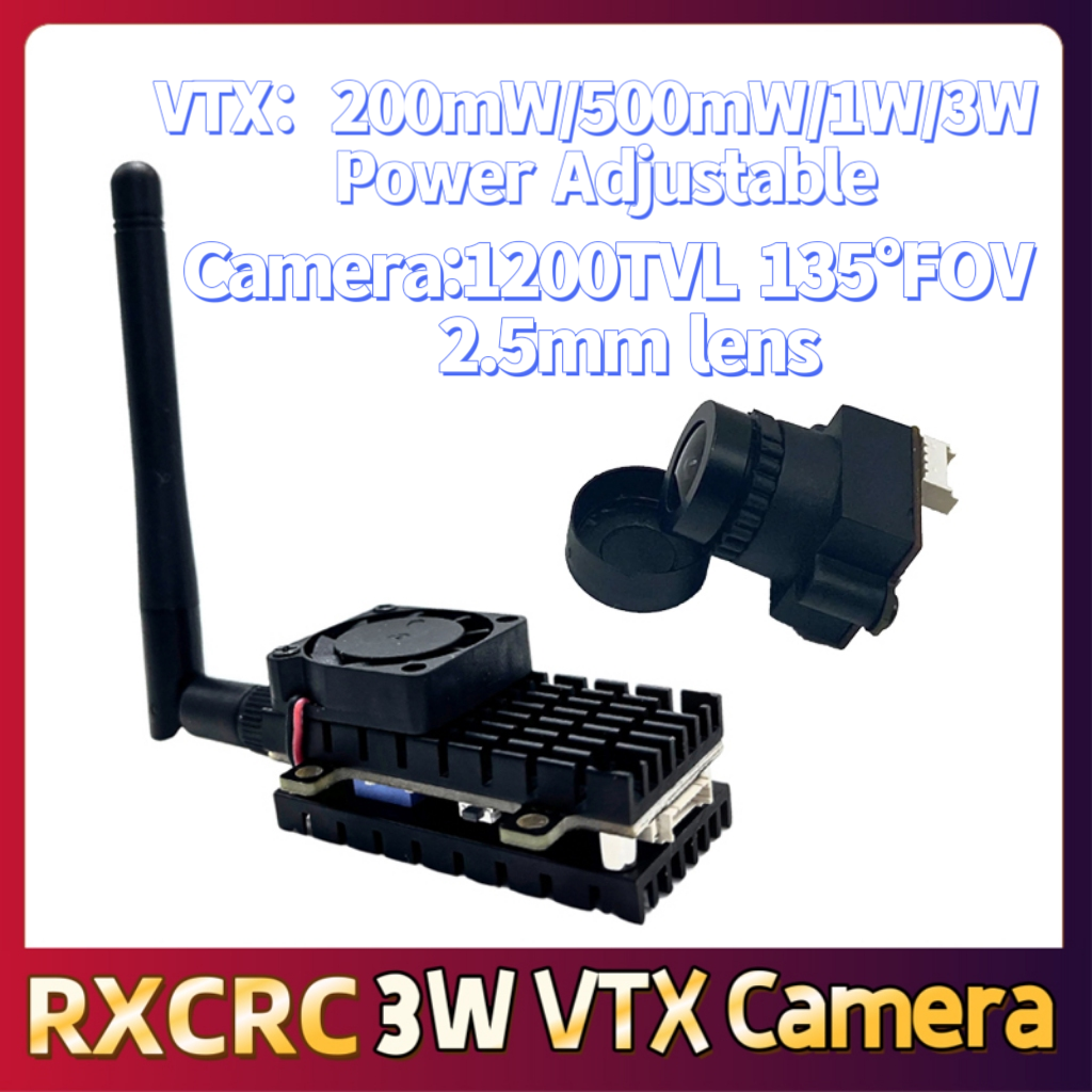 RXCRC 5.8G 3W Video VTX transm - Drone Camera Lens reseña y precio