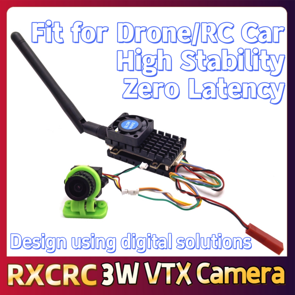 RXCRC 5.8G 3W Video VTX transm - Drone Camera Lens reseña y precio