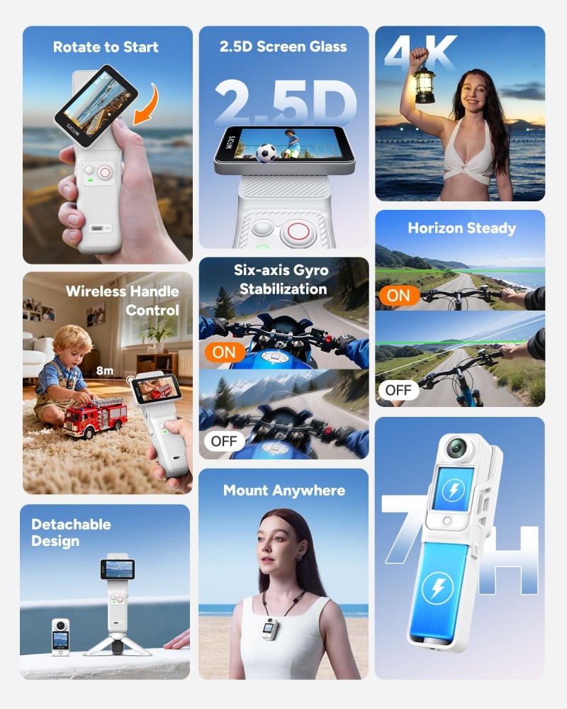 SJCAM New White C400 Pocket Ha - Drone Camera Action reseña y precio