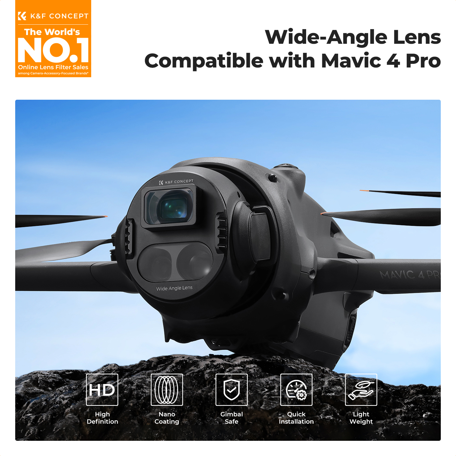 K&F Concept Wide-Angle Lens fo - Drone Camera Wide Angle reseña y precio