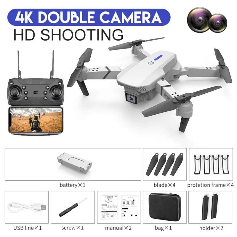 E88 ProIntelligent Folding Dro - Drone Camera Wide Angle reseña y precio