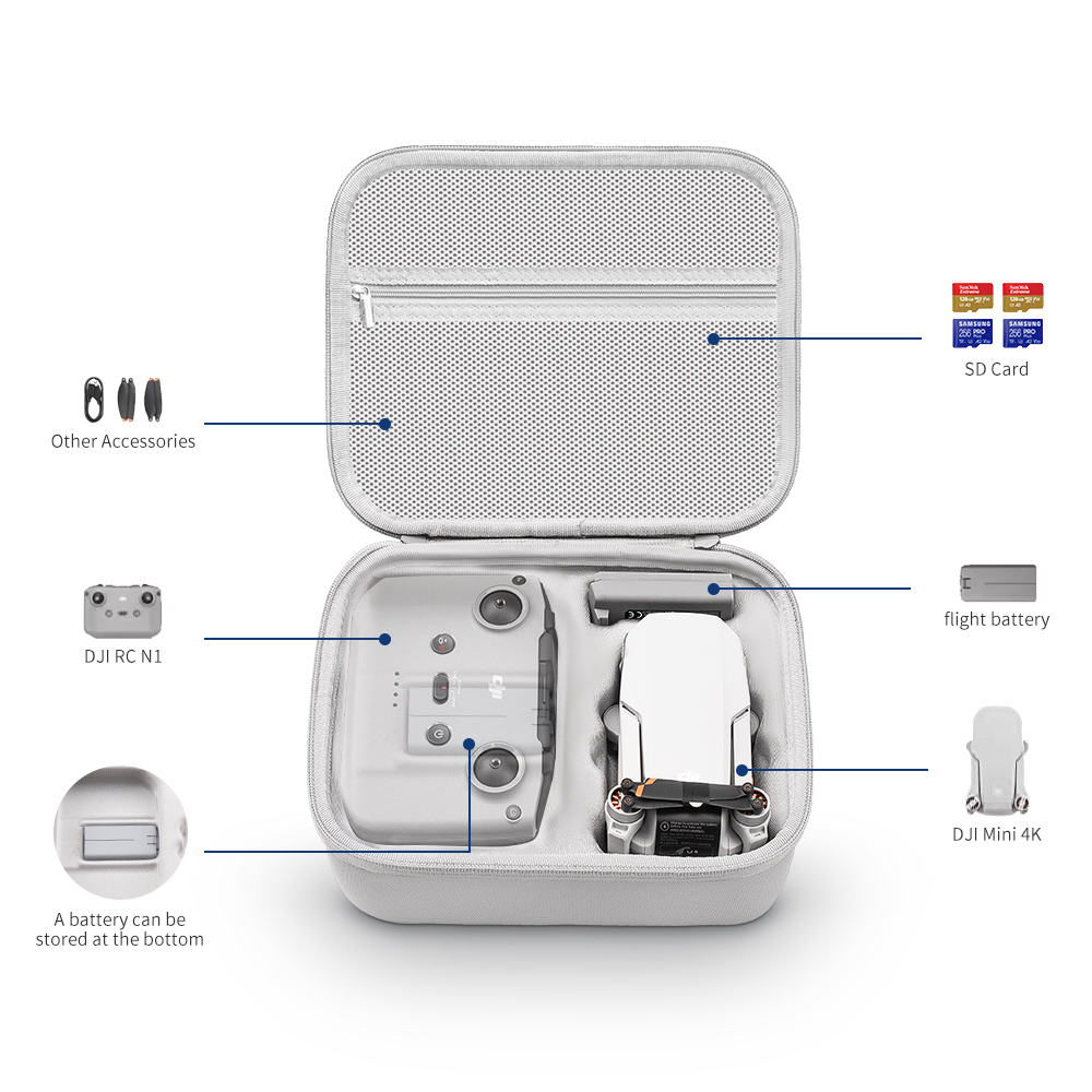 XFJI Storage Bag Protective Ca - Drone Camera Case reseña y precio