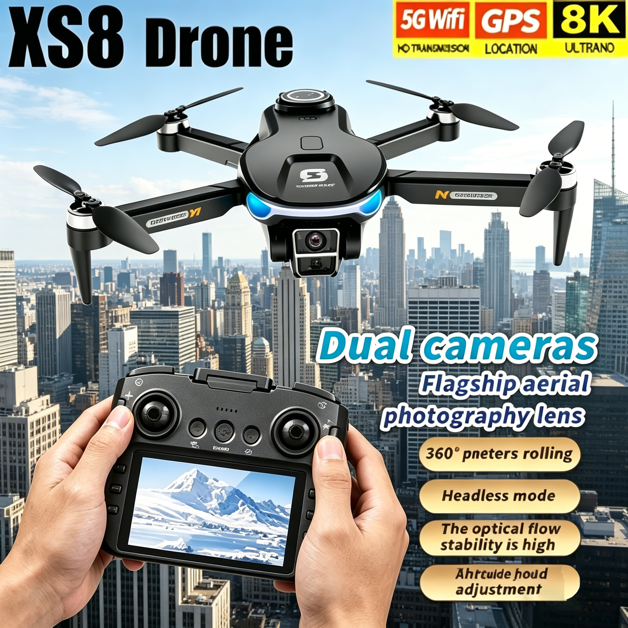 HD 8K Professional GPS Drone w - Drone Camera Night Vision reseña y precio