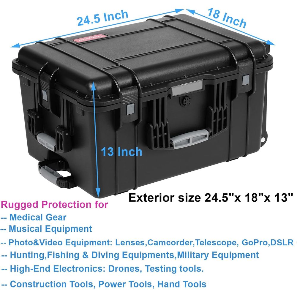 24.5 Rolling Waterproof Case w - Drone Camera Waterproof reseña y precio