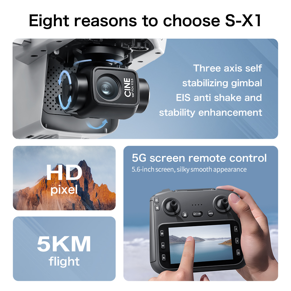 S-X1 Professional GPS Drone 8K - Drone Camera With Gimbal reseña y precio