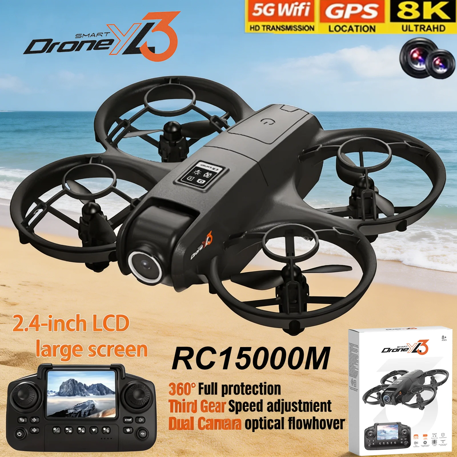 New YL3 RC Drone 8K 1080P Wide - Drone Camera Wide Angle reseña y precio