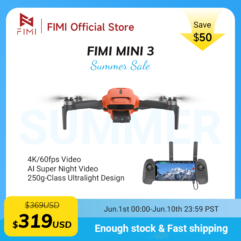 FIMI MINI 3 Camere drone 4K 60 - Drone Camera With Gimbal reseña y precio