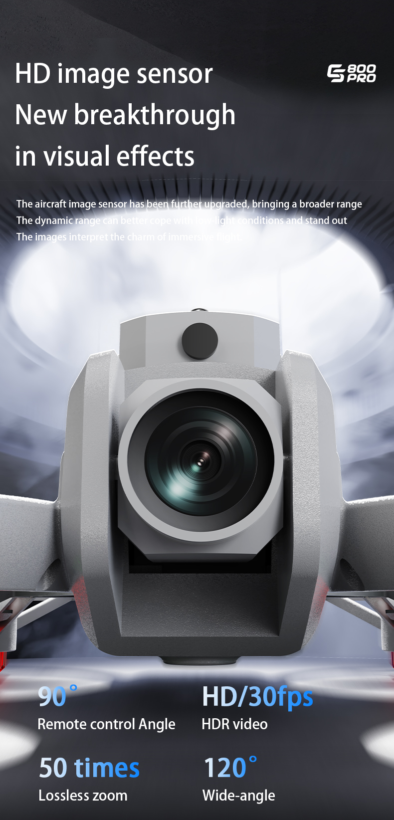 ES800PRO Drones 12.5CM Screen  - Drone Camera Vlog reseña y precio
