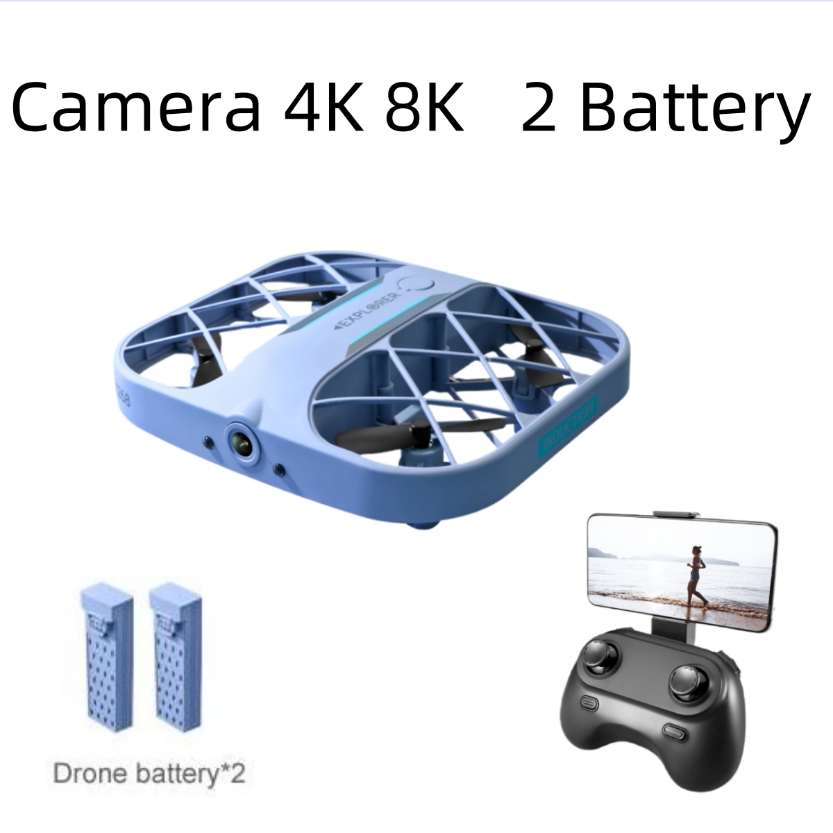 JJRC H107 FPV RC Drone with 2  - Drone Camera Lens reseña y precio