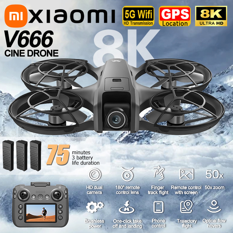 Xiaomi V666 Drone 8K Aerial HD - Drone Camera With Gimbal reseña y precio
