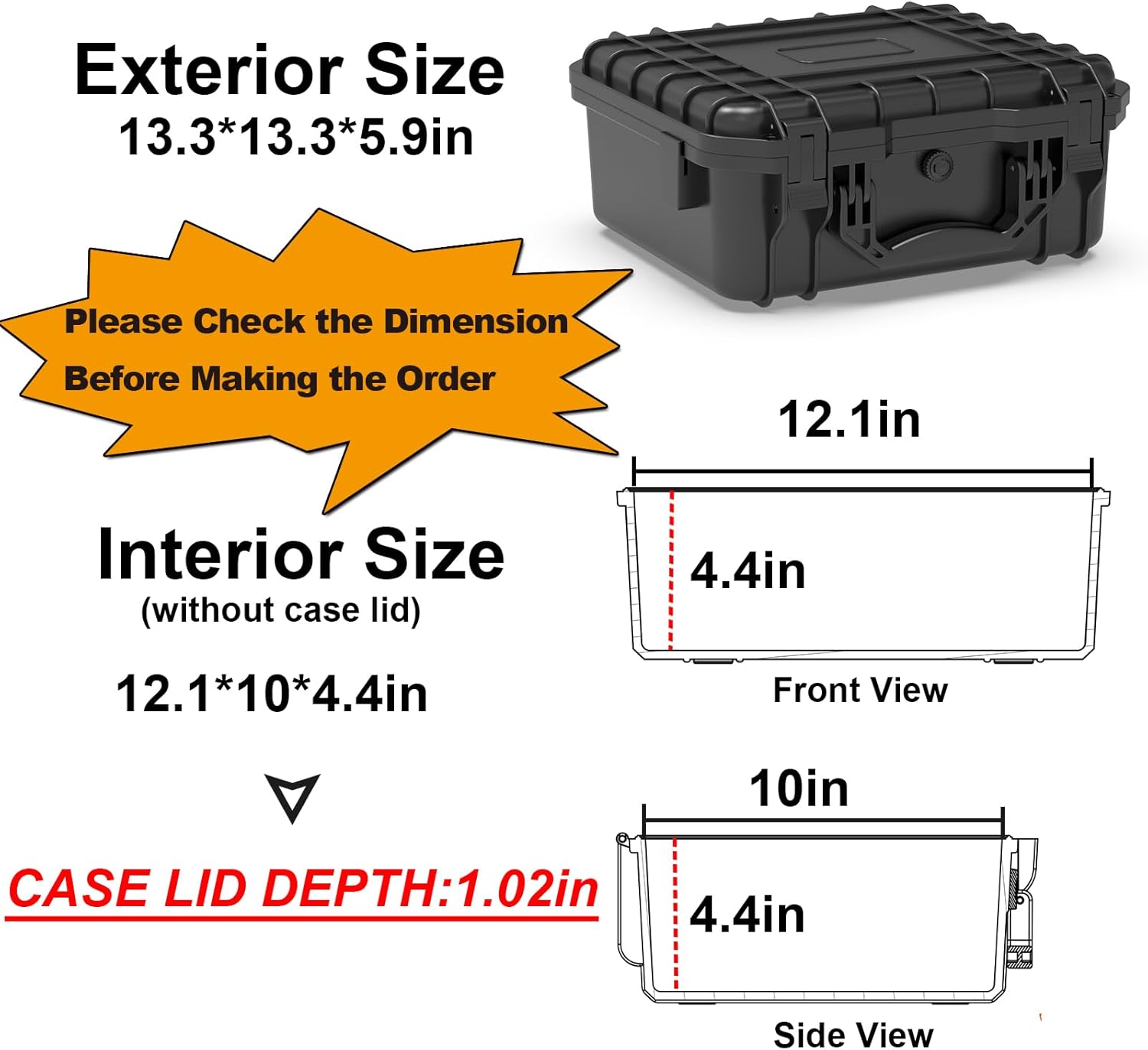 Waterproof Hard Case with Pick - Drone Camera Waterproof reseña y precio